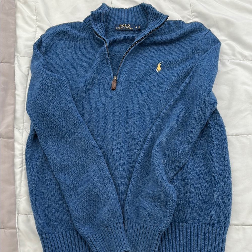 Polo by Ralph Lauren Blue Zip Up Sweater - Picture 1 of 1